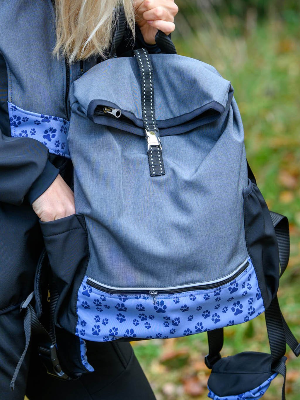 Training backpack PERIWINKLE with top zipper 4dox