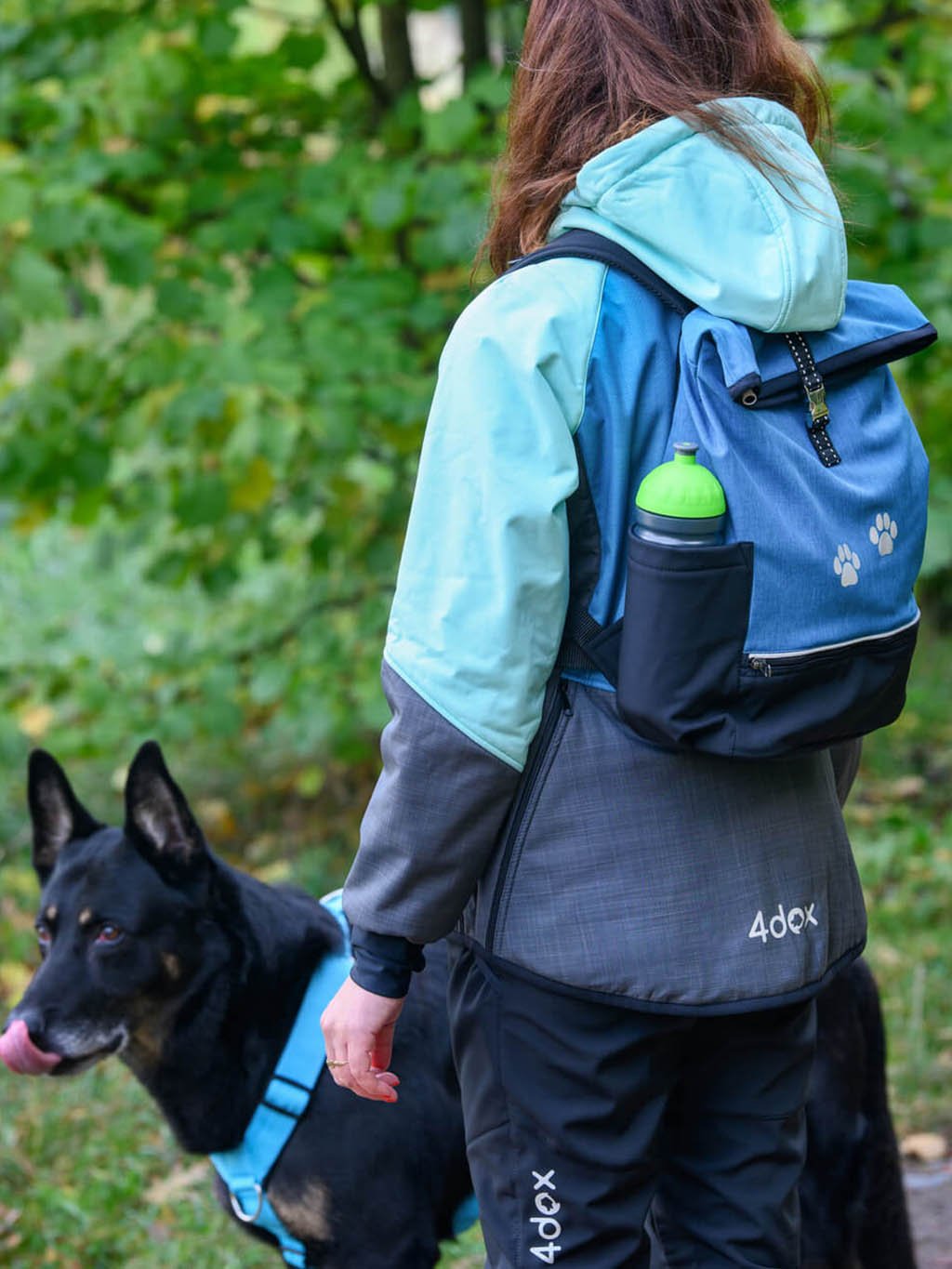 Trainingsrugzak PETROLEUM met ritssluiting bovenaan 4dox