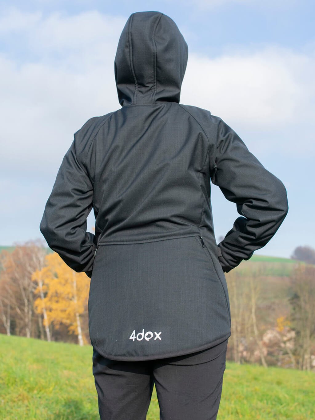 Dames winter trainingsjas + mintkleurige pootafdrukken 4dox