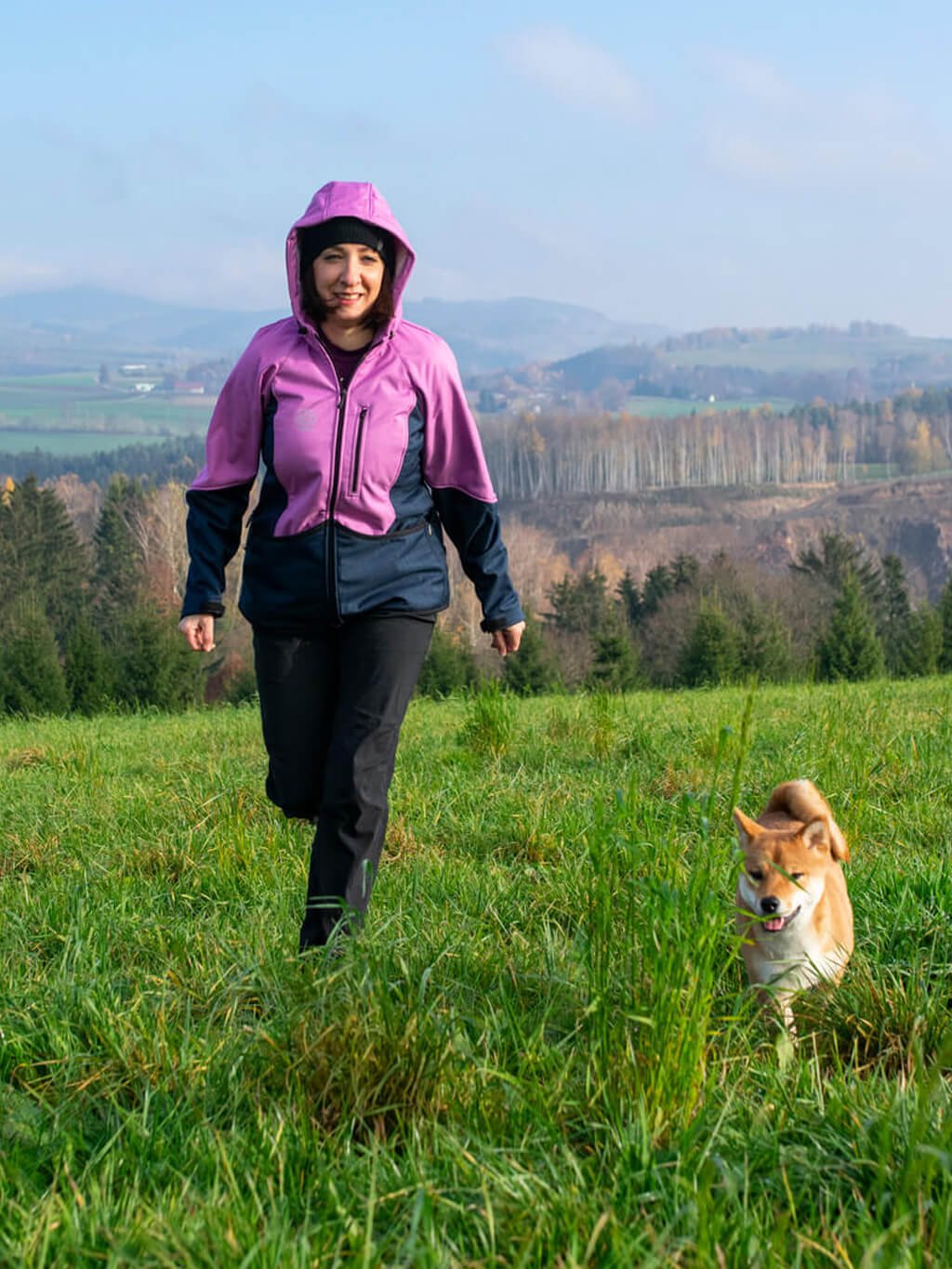 Women's winter jacket lilac/blueberry