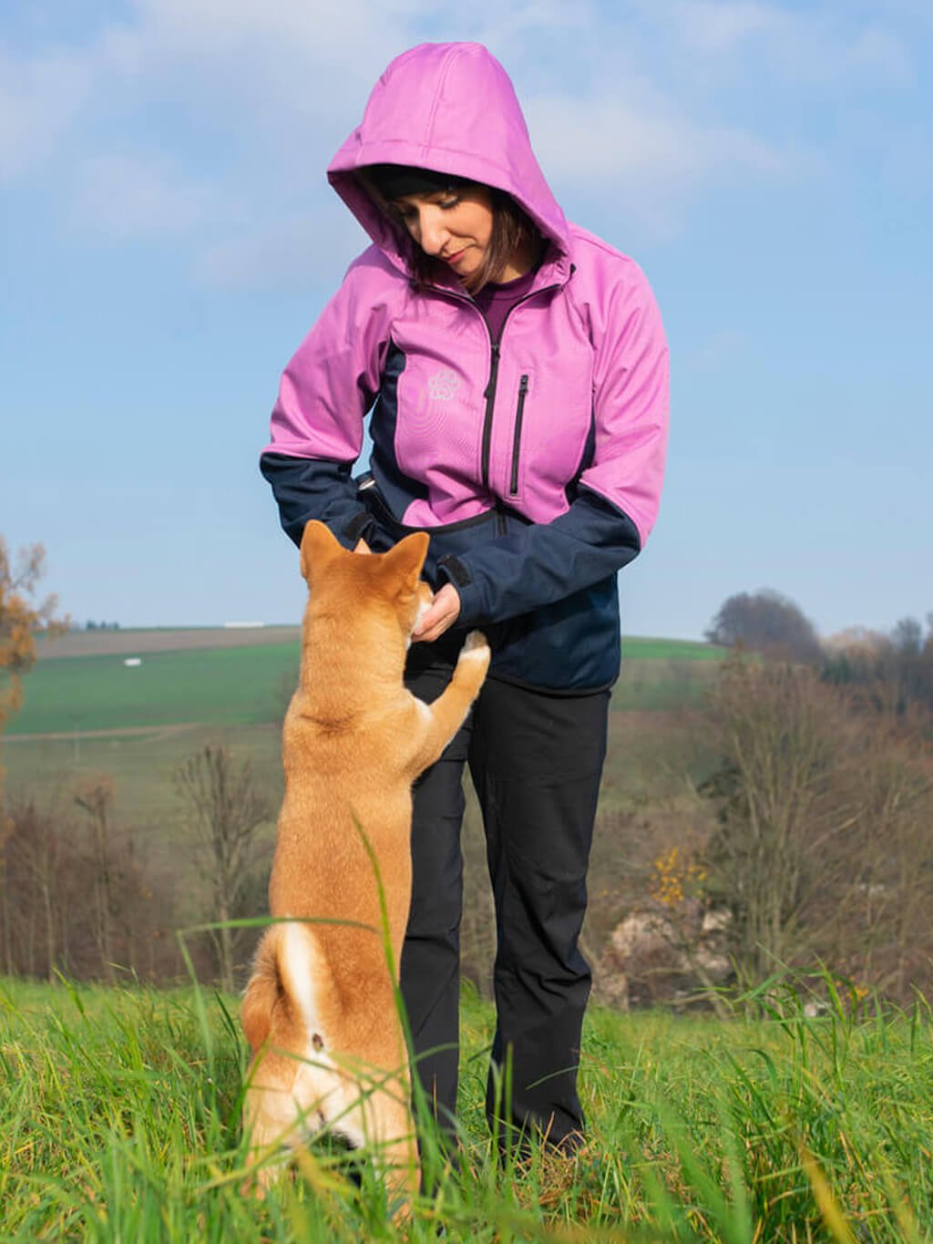 Women's winter jacket lilac/blueberry