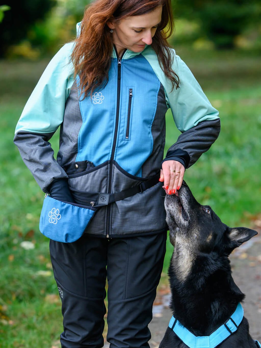 Women's winter jacket mint/turquoise