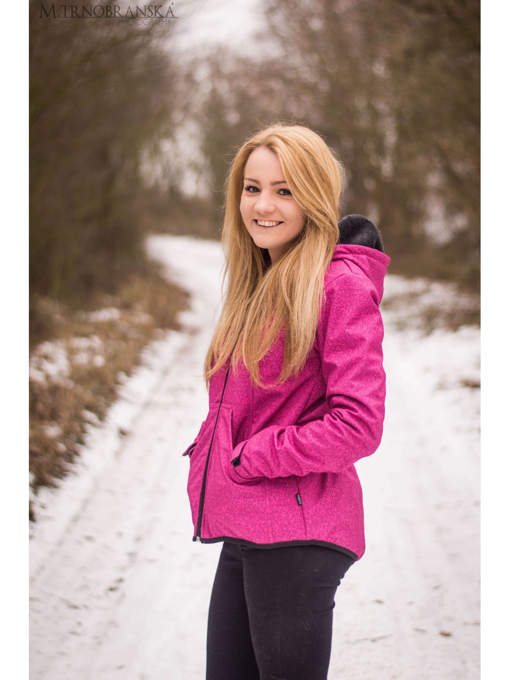 Winter jacket pink sale