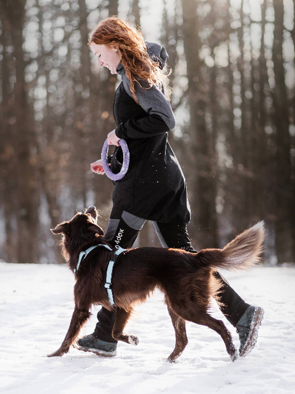 Dames winter parka zwarte 4dox