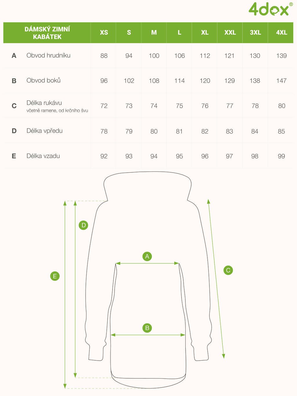 Dames winter parka zwarte 4dox