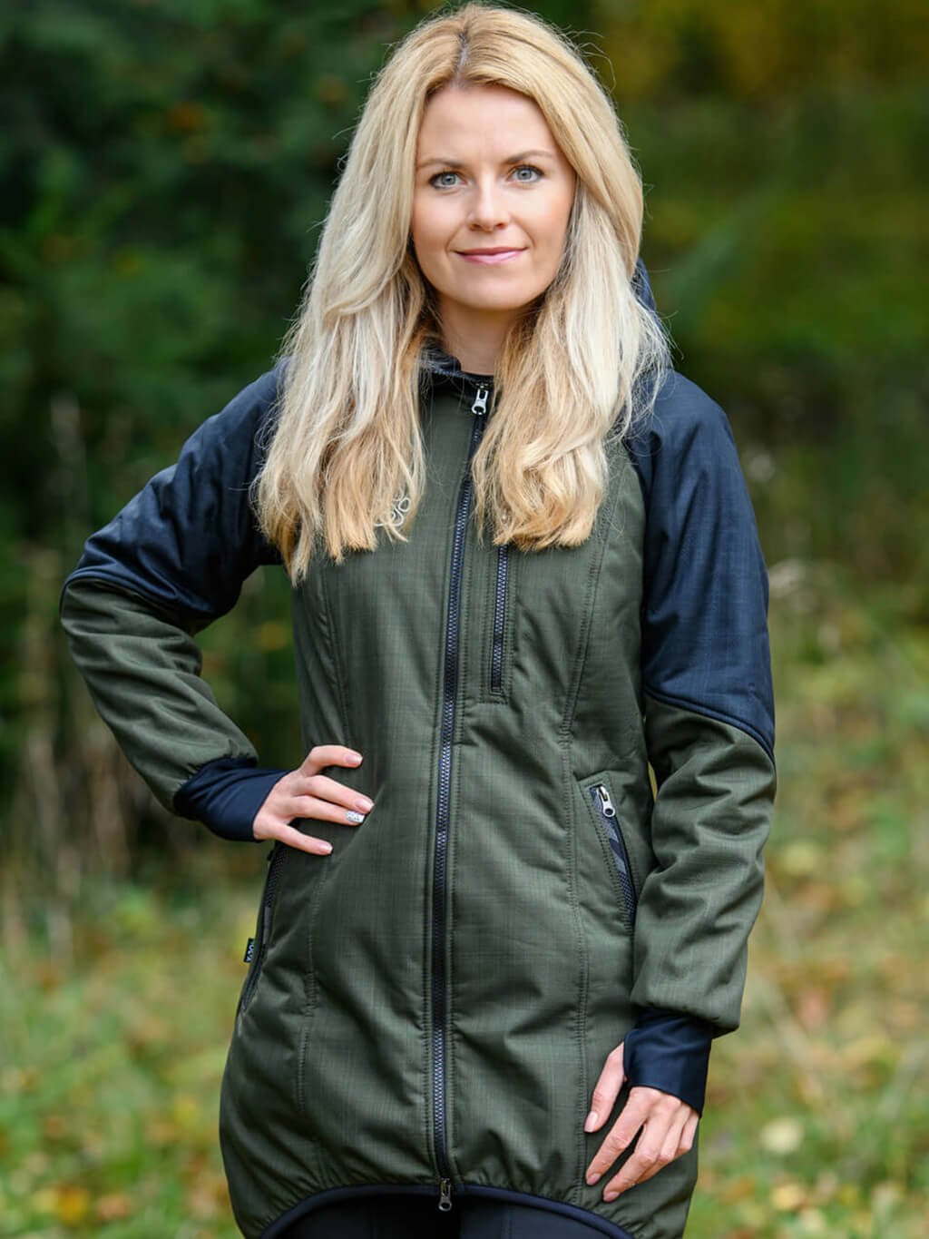 Dames winter parka olijfgroen 4dox