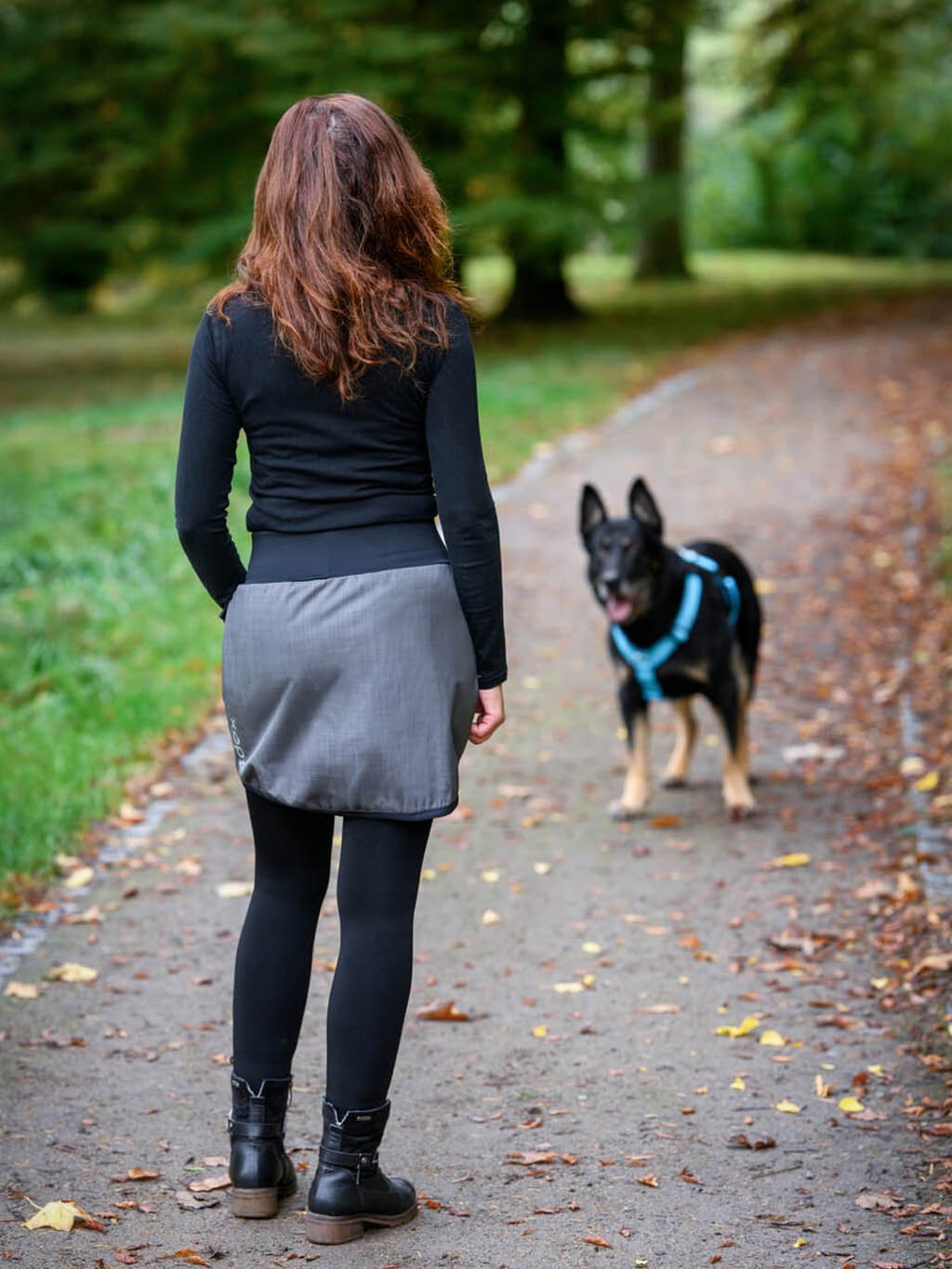 winter skirt 4dox anthrazit with reflective paw