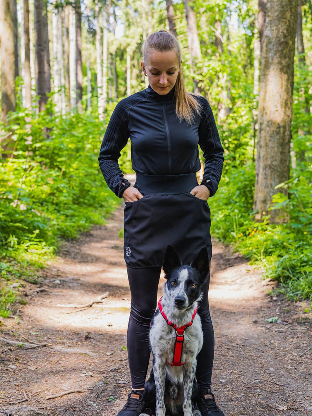 winter skirt 4dox black with reflective paw