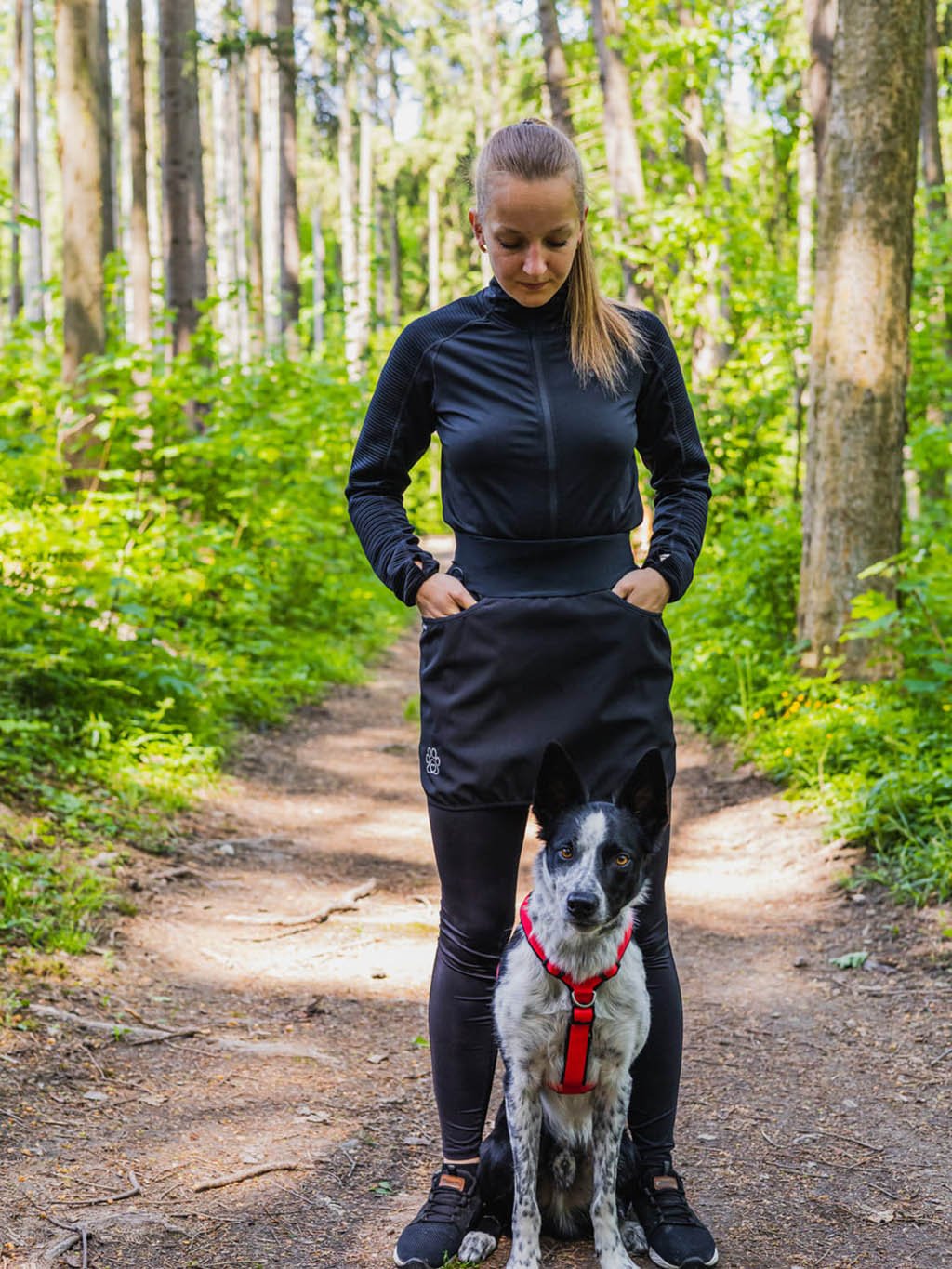 winter skirt 4dox black with reflective paw