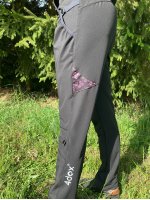 Women's training trousers SUMMER - black with lavender paws