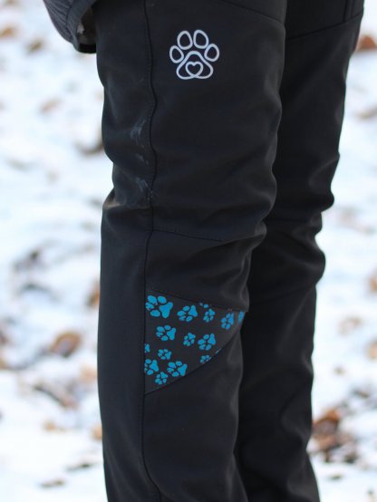 Women's training pants WINTER turquoise paw 4dox