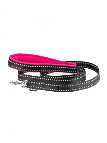 Leash with a reflective tape, PINK