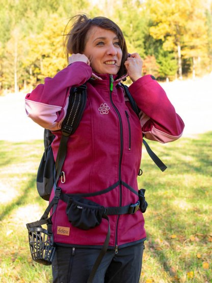 Women's training jacket 2 in 1 garnet 2