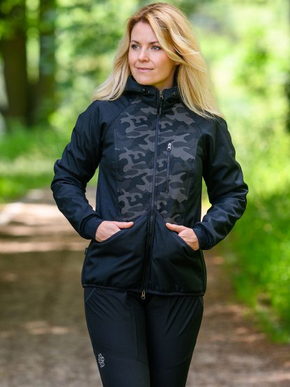 Dames trainingsjas reflecterend camouflage 4dox