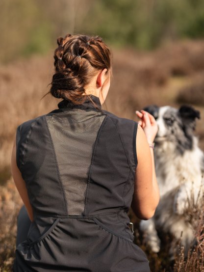 Dames Mesh zomer bodywarmer 4dox - zwart 2