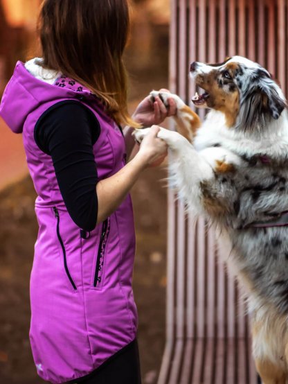 Training long winter vest - lilac 4dox