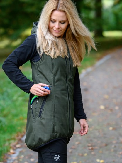 Training long winter vest - olive 4dox 2