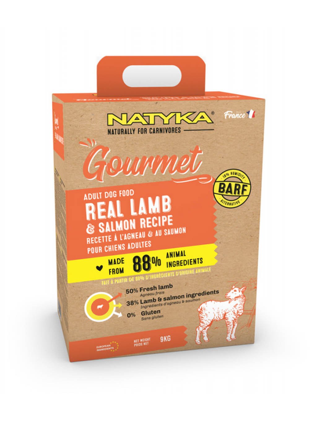 Natyka Gourmet Dog Adult lamb & salmon 9 kg