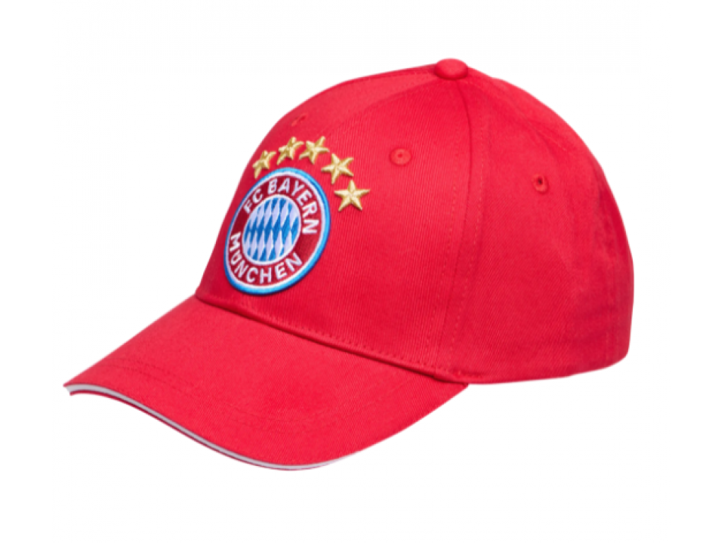 Detská šiltovka s logom 5 hviezdičiek FC Bayern München, červená