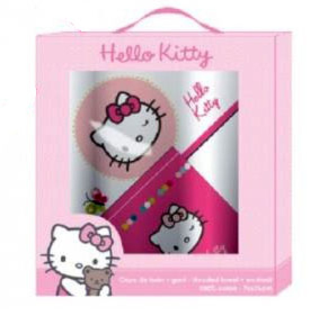 detská osuška s kapucňou HELLO KITTY + žinka