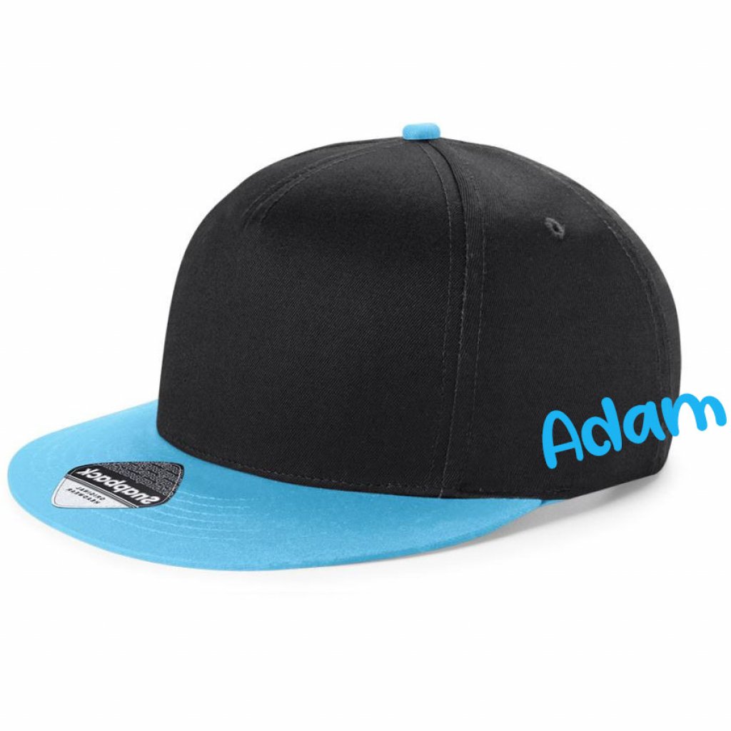 dětská kšiltovka s vlastním jménem SNAPBACK - černo modrá