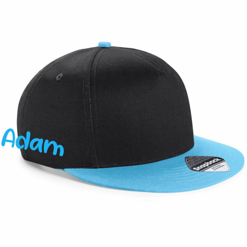 dětská kšiltovka s vlastním jménem SNAPBACK - černo modrá