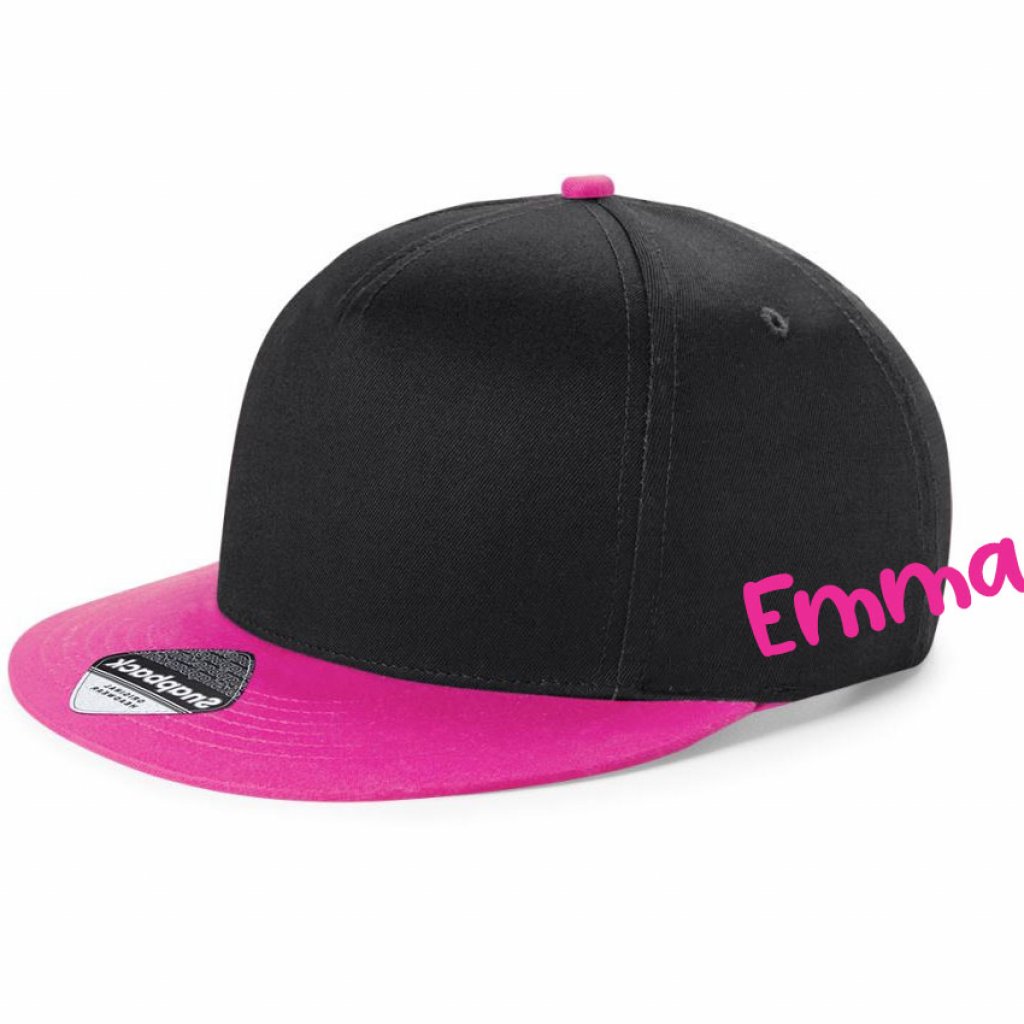 dětská kšiltovka s vlastním jménem SNAPBACK - černo růžová