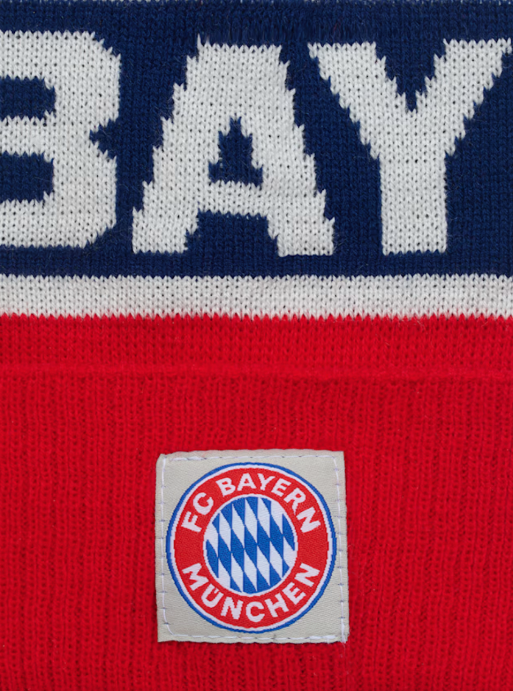Dětská zimní čepice FC Bayern München, bílá / červená / modrá