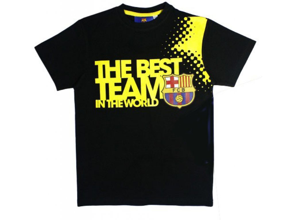 detské tričko FC BARCELONA - čierne - veľkosť: 110 - 116