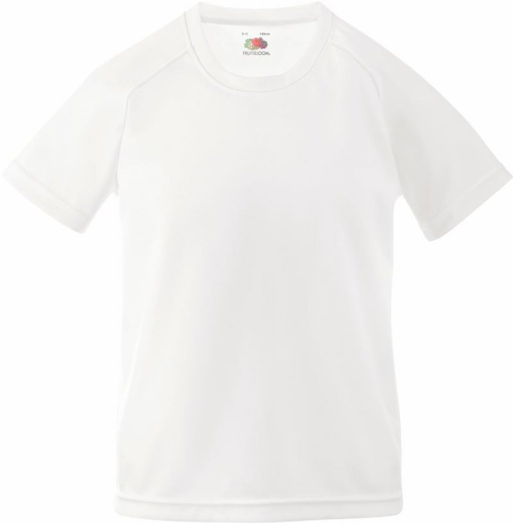 Detské tričko funkčné SPORT KIDS - biele