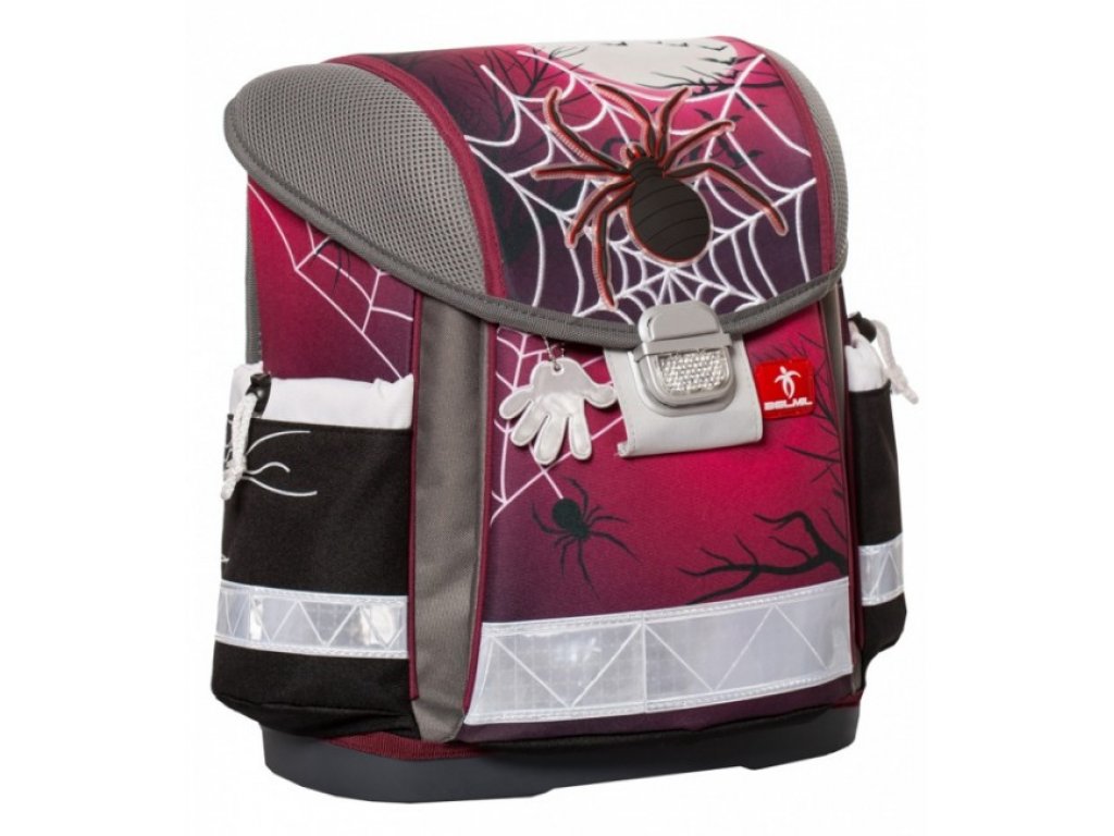 ergonomicky tvarovaná školská taška SPIDER ve tmě svítící / Belmil