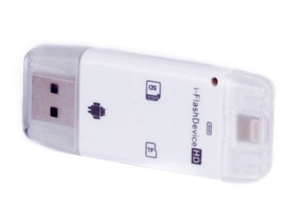 Flash čtečka paměťových karet iPhone, Micro USB a USB 2.0