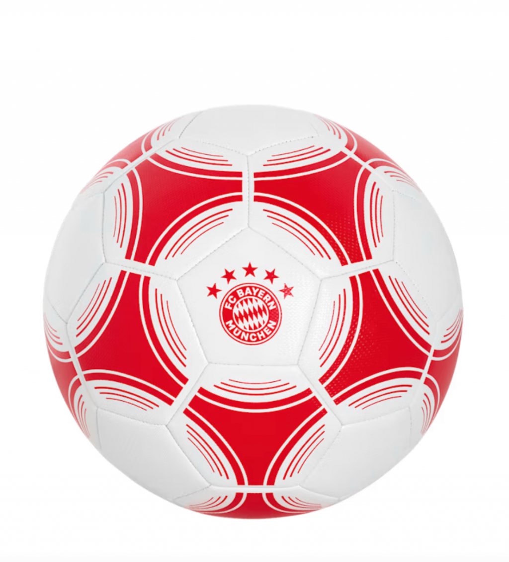 Futbalová lopta FC Bayern München biela - červená