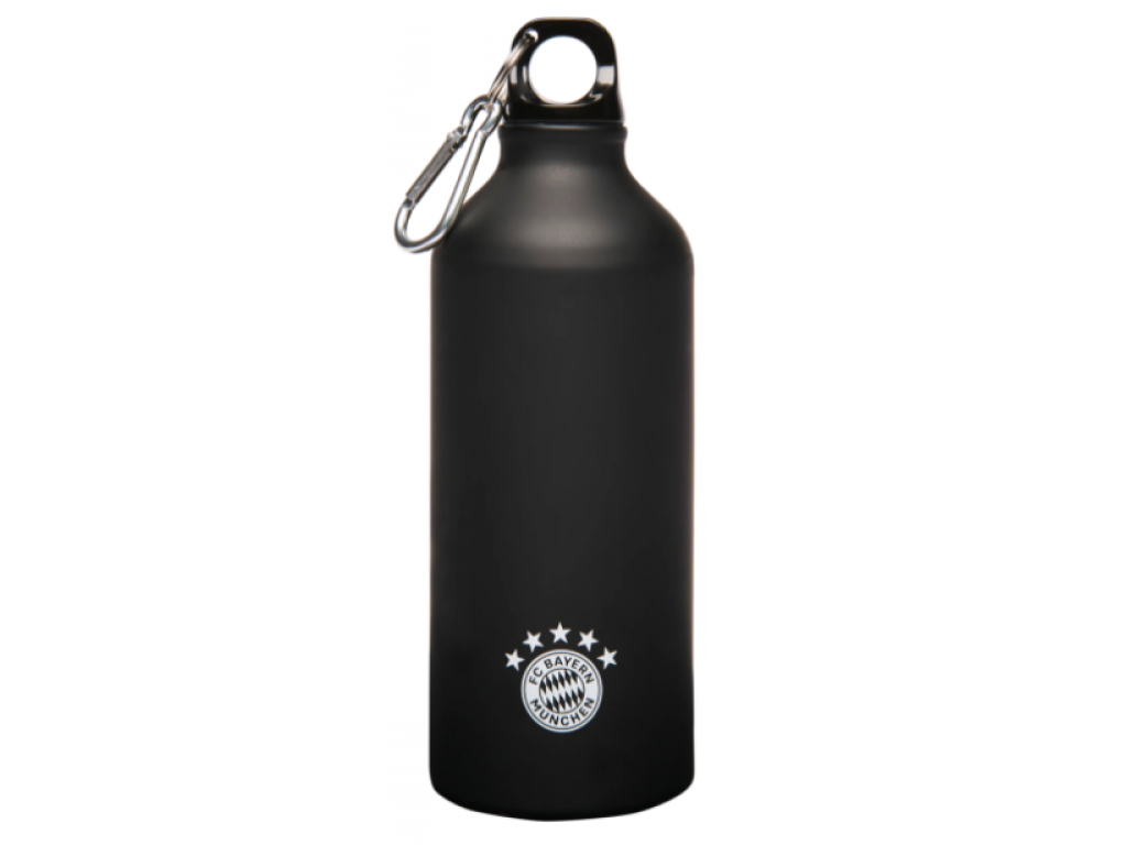 Alumínium ivópalack 5 csillagos logóval FC Bayern München, fekete, 0,6l