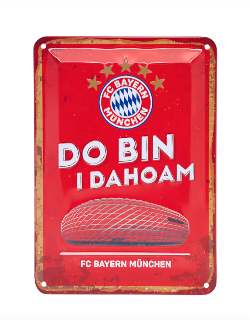 Kovová tabuľa sada 2 ks Red FC Bayern München