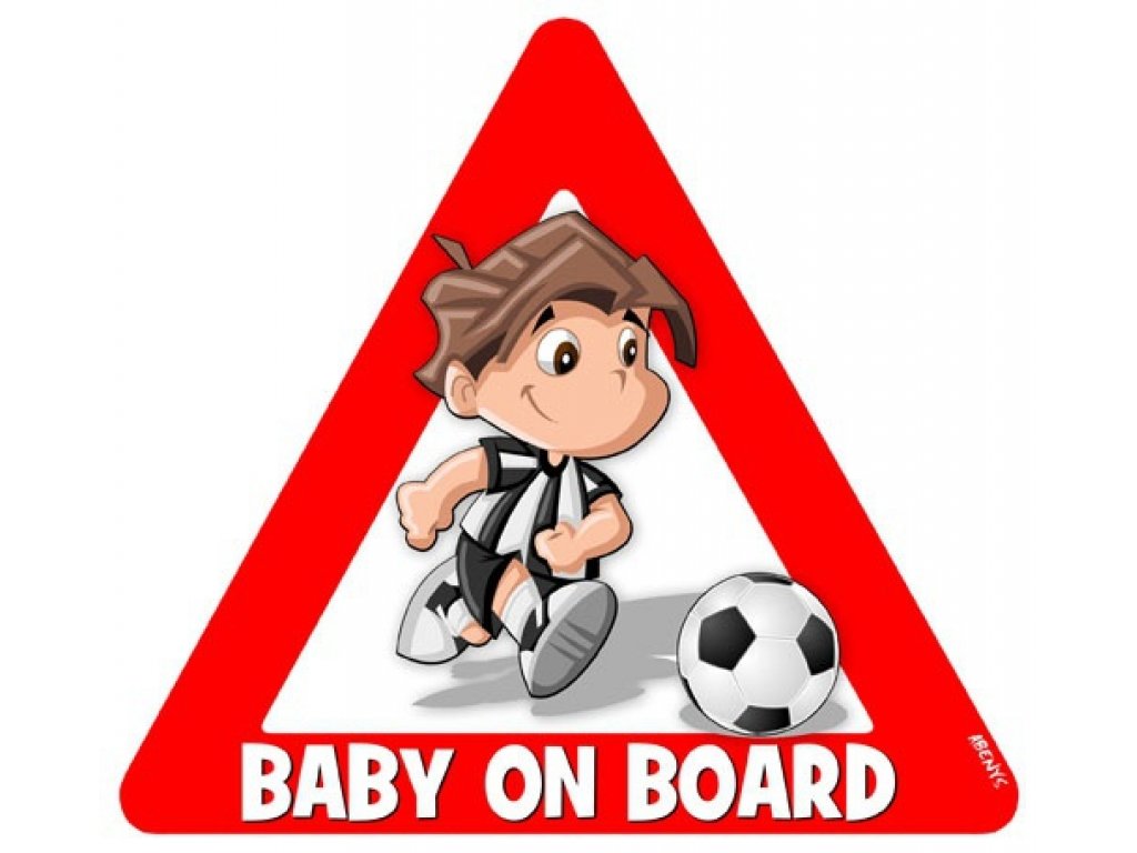 nálepka na auto - BABY ON BOARD - postavička Lucas