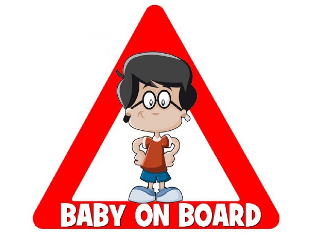 nálepka na auto - BABY ON BOARD - postavička Max
