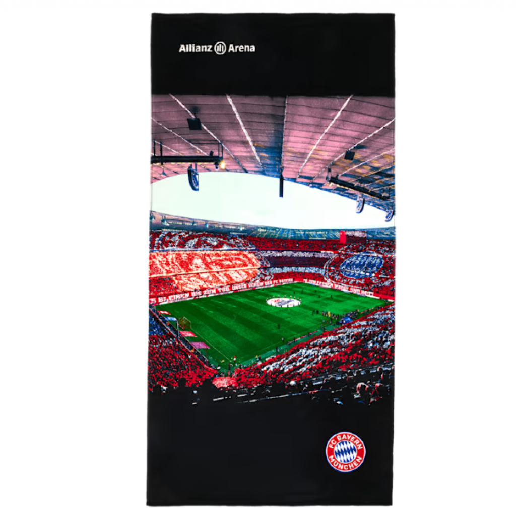 Osuška plážová Arena FC Bayern München, černá 90 x 180 cm