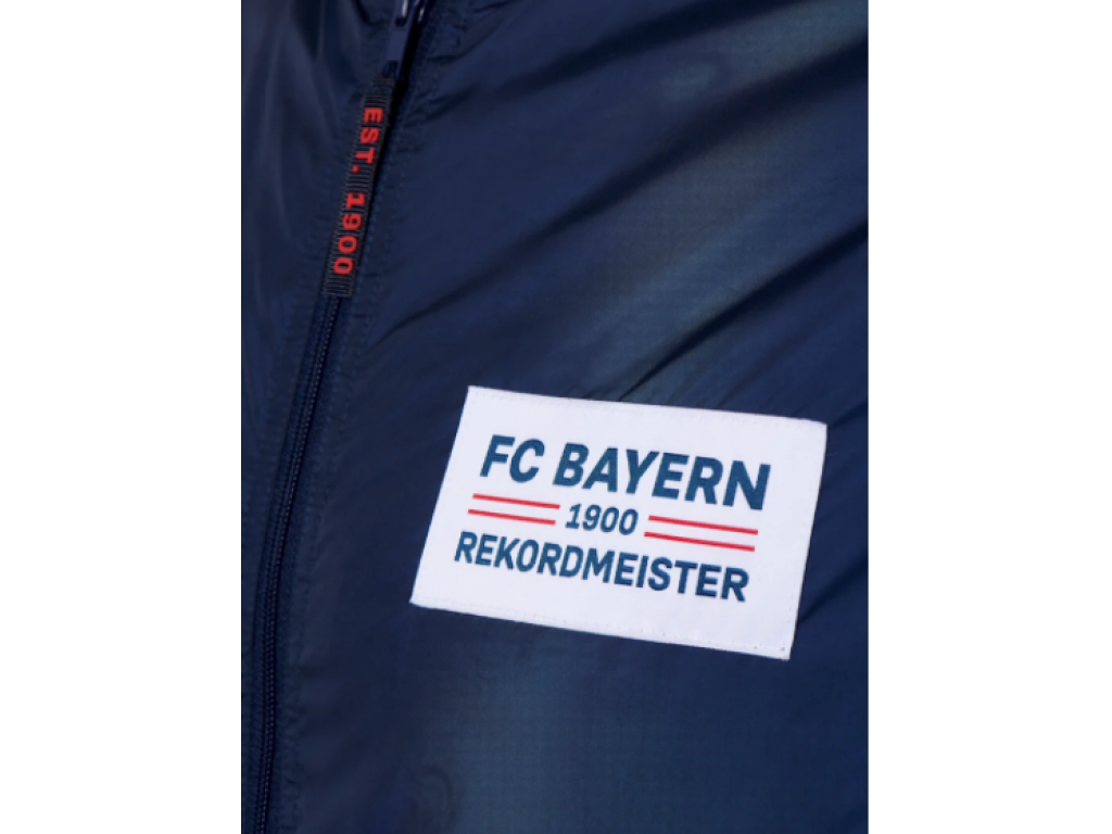 Pánska prechodná bunda FC Bayern München REKORDMEISTER, tmavomodrá