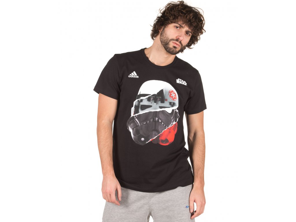 pánske tričko adidas STAR WARS - STORM TROOPER  - čierne