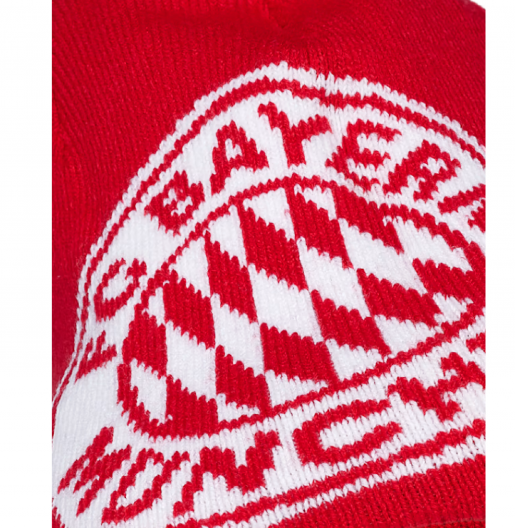 pletená čiapka obojstranná FC Bayern München, modrá, červená