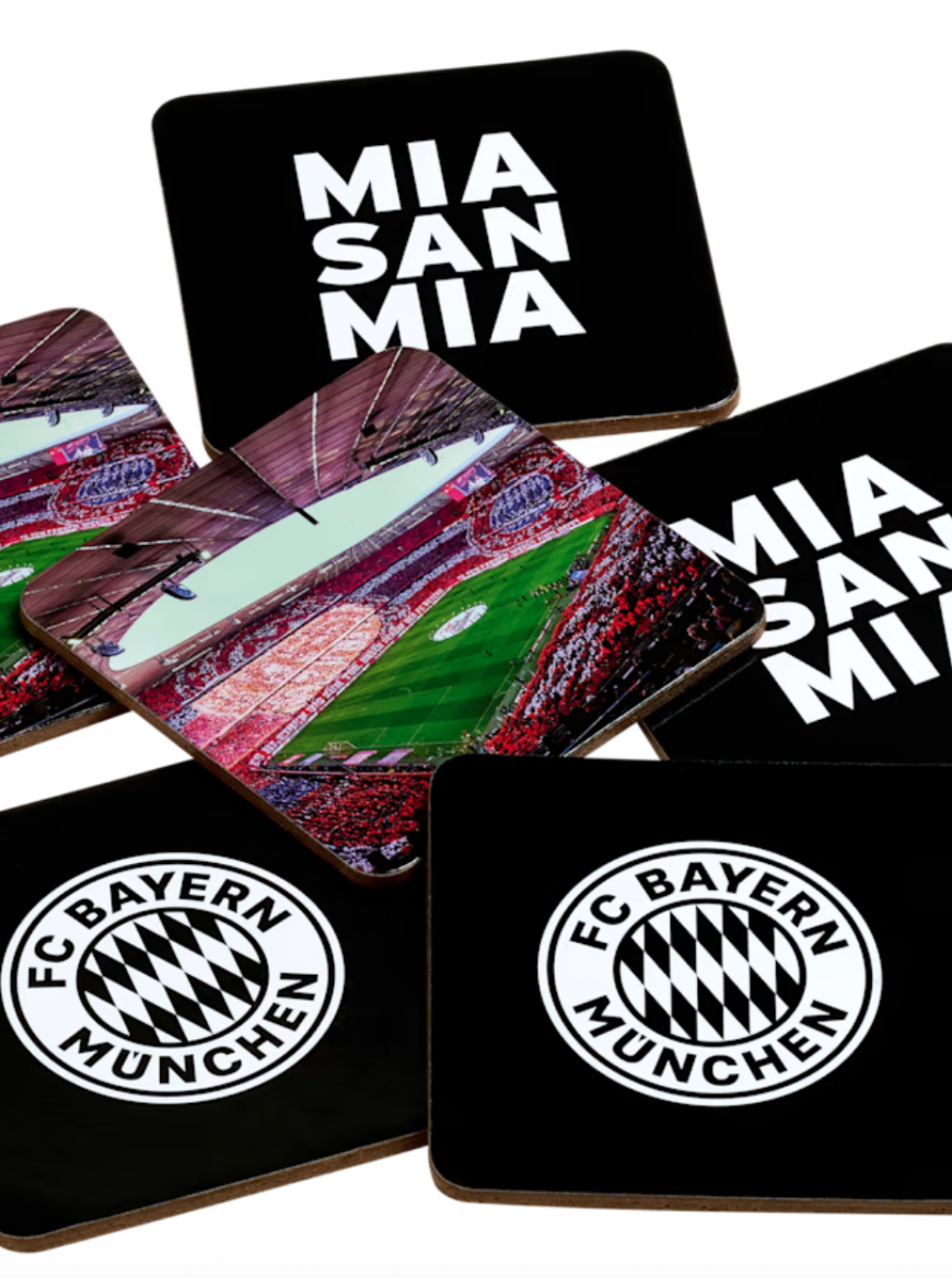 Podnosy pod sklenice - 6 ks FC Bayern München