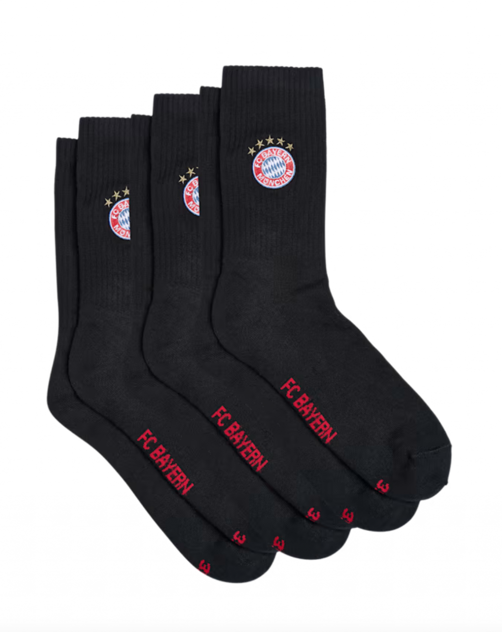 ponožky - 3 páry FC Bayern München, čierna