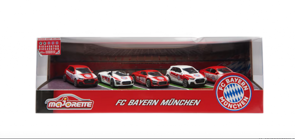 Sada 5 kusov autíčka FC Bayern München - detská hračka