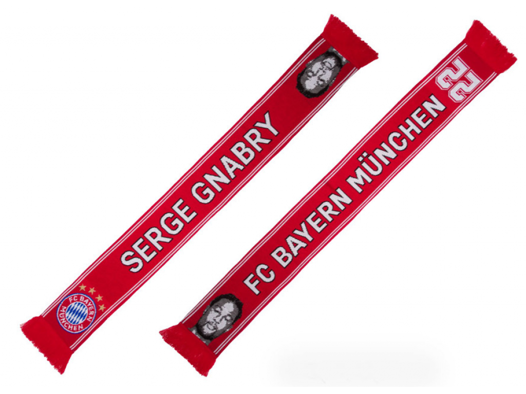 Šál SERGE GNABRY FC Bayern München, červený