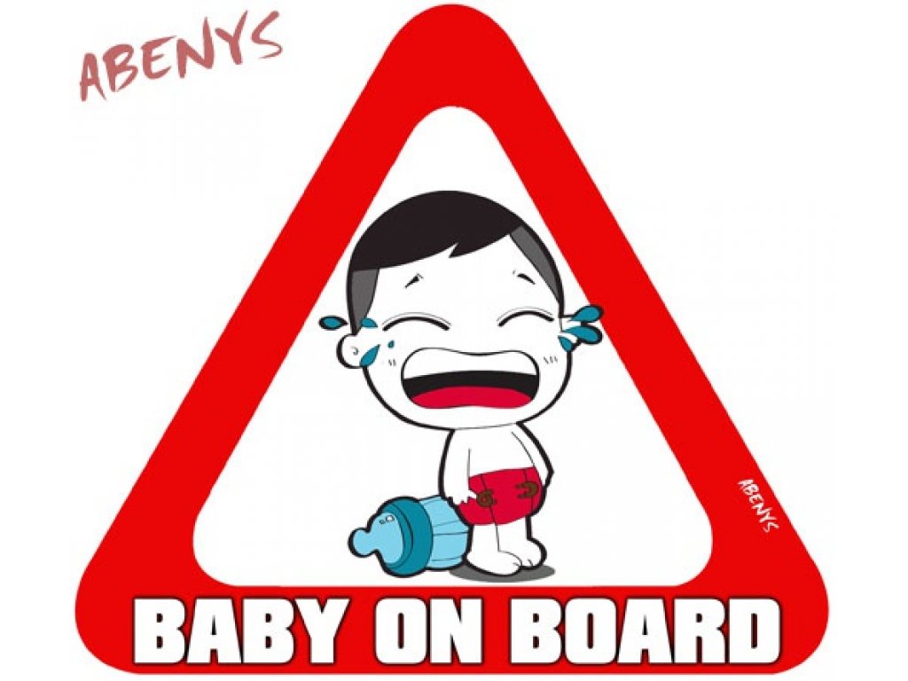Samolepka na auto - BABY ON BOARD