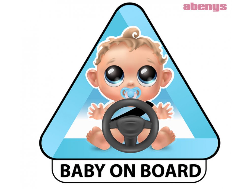 Samolepka na auto - BABY ON BOARD - chlapeček