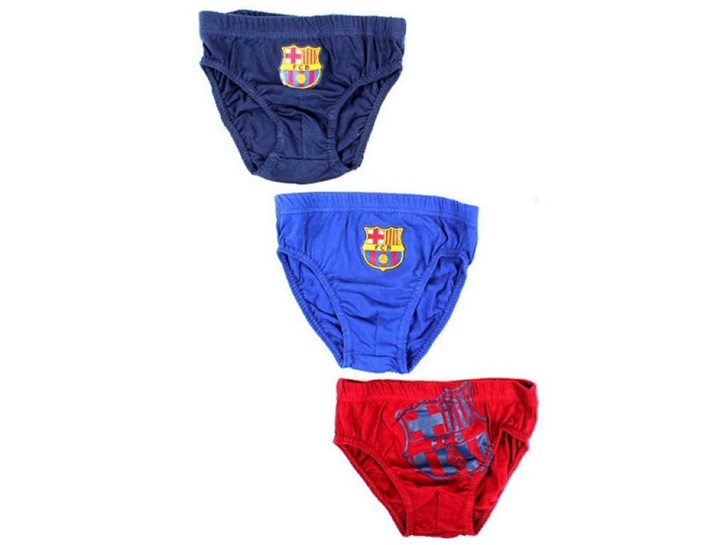 slipy FC Barcelona dětské - 3ks v balení