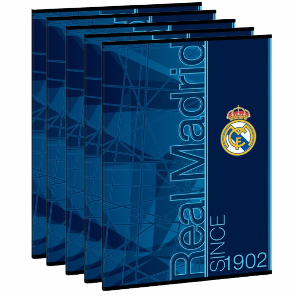 füzet A4 REAL MADRID- BLUE vonalas 5db