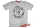 dětské tričko Manchester United biele - sivé